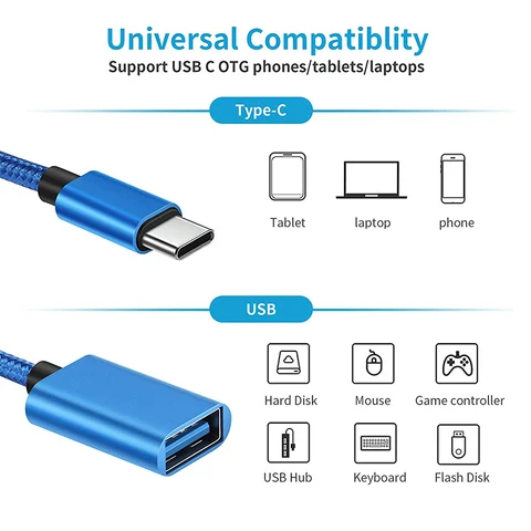 Кабель-адаптер OTG Type C с USB на Type C, адаптер-коннектор для Xiaomi, Samsung S20, Huawei, кабель передачи данных OTG, конвертер для MacBook Pro