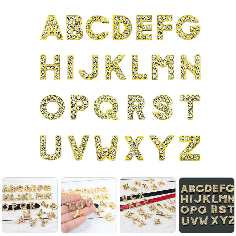 

26 Pcs Alloy Pendant Decor Earring Accessories Letter Charms Decorate Beads DIY Necklace Pendants Jewelry Making