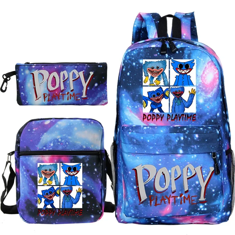 

Hot Game Huggy Wuggy Poppy Playtime Game School Backpack Boys Girls Poppy Playtime Backpack+Shoulder Bag+Pen Bag Mens Bookbag