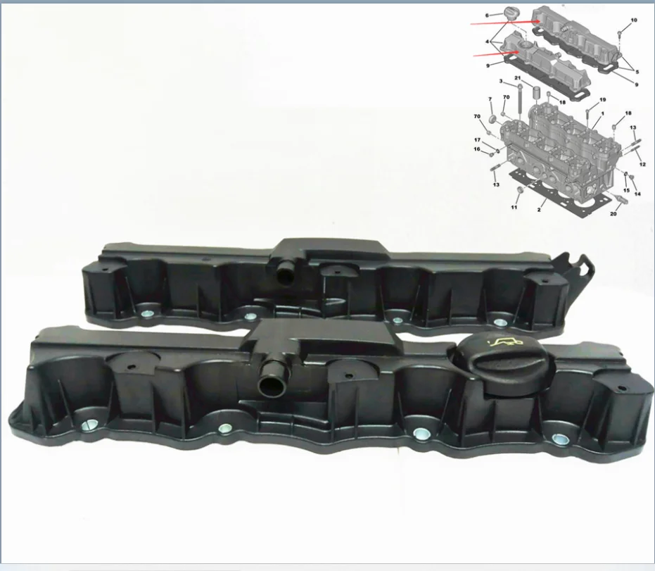 2 шт. крышка клапана цилиндра двигателя 0248L6 0248L7 для Peugeot 308 206 307 301 408 Citroen C3 C4 Sega Elysee