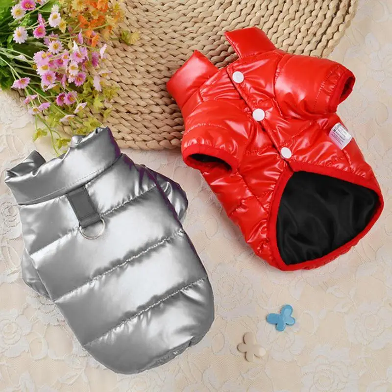 

Small Dog Coats Waterproof Dogs Winter Coats with High Collars Winter Warm Padded Pet Jacket for Small Dogs Cats Puppies
