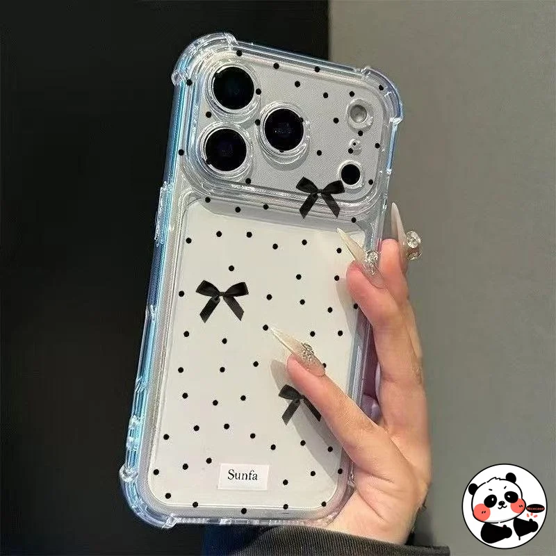 Фото Прозрачный чехол с бантом из ленты в горошек для Samsung Galaxy J8 J7 J6 J5 J3 J4 J2 Pro Core Prime A9 A8S A8 A7 A6 Plus A6S A5 A3 №2