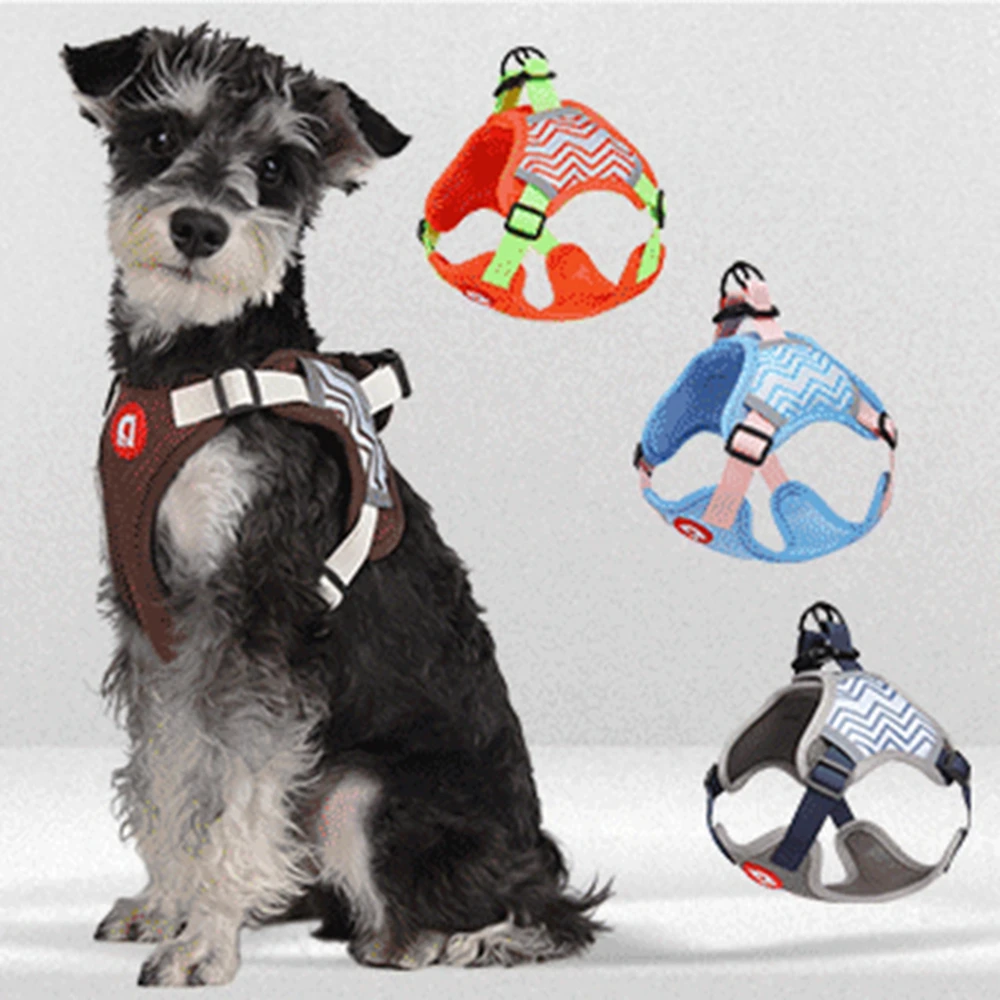 

Reflective Pet Harness and Leash Set Dogs Strap Adjustable Nylon Harness Vest Breathable Collars For Chihuahua Small Medium Dogs
