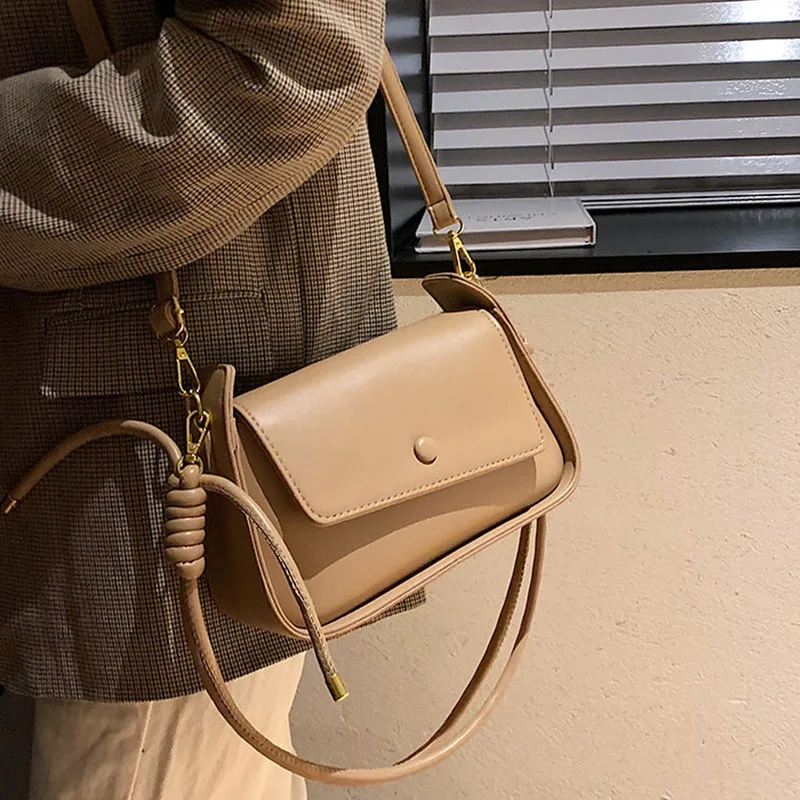 Сумка через плечо в стиле ретро для женщин маленькая милая однотонная Сумка-тоут