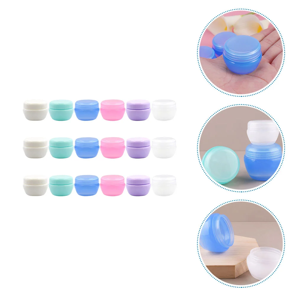

18 Pcs Mushroom Cream Jar Creme Makeup Toiletry Case Face Cream Pot Pack Storage Jar Pp Makeup Powder Jars Travel