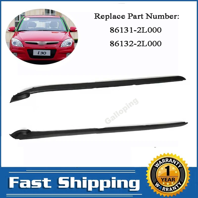 For Hyundai I30 2007-2012 1 Pair Left and Right Windshield Set-Glass Side Pillar Molding Cover Winscreen Window Trim 861322L000