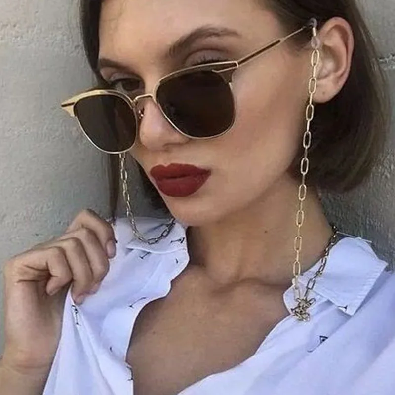 

Fashion Metal Long Glasses Chains Mask Necklace for Face Sunglasses Chain Holder on Neck Mask Lanyard Strap Women Men Jewelry