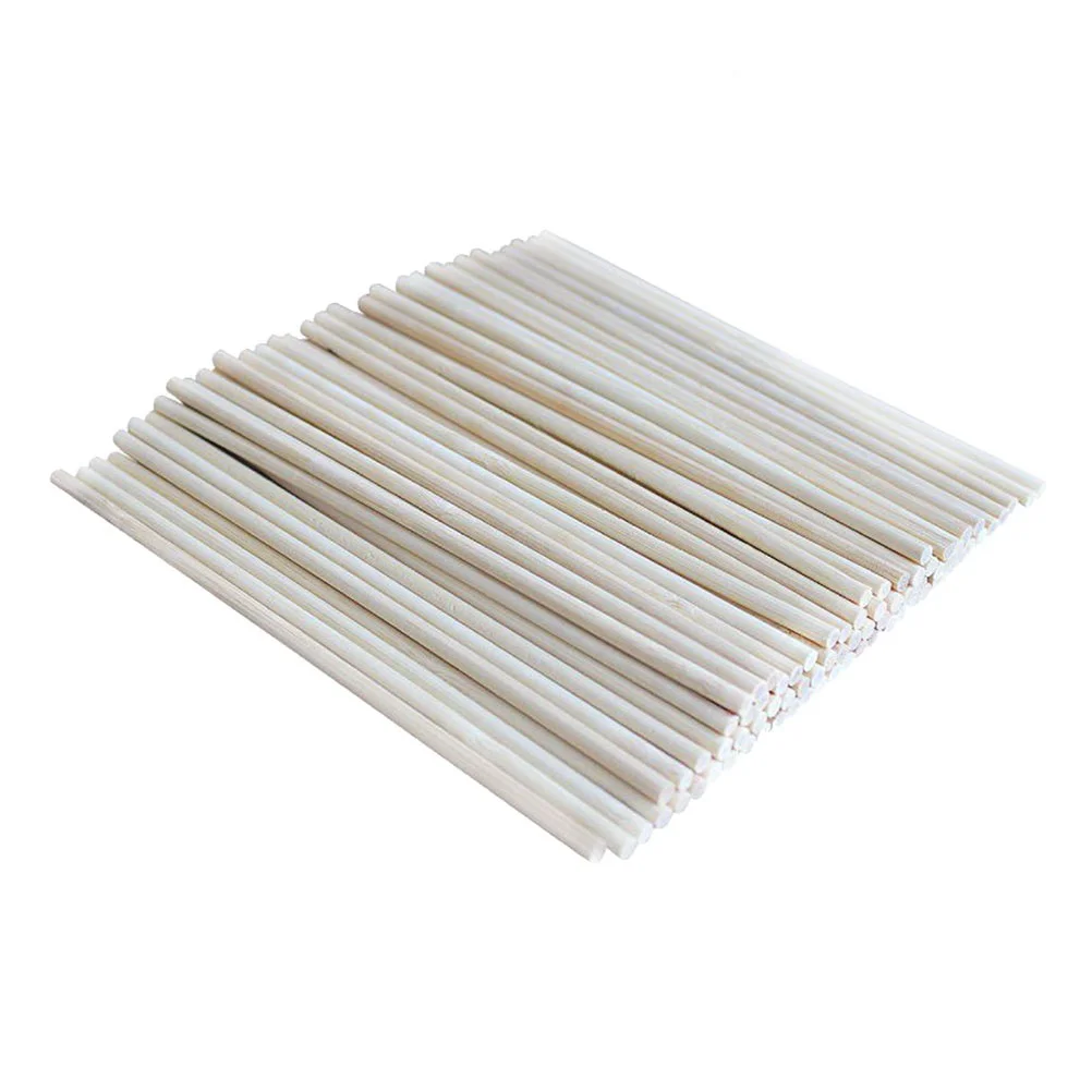 

100pcs Dowel Rods Woodworking Dowel Craft Sticks Math Manipulatives Sticks Lollipop Sticks for Crafts Wooden Dowel Rod