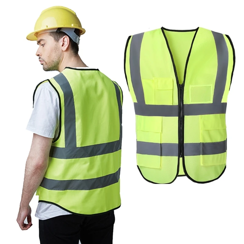 

Yellow Reflective Vest Lightweight and Breathable High Visibility Vest Be Seen & Stay Safe in Low Light Conditions GTWS