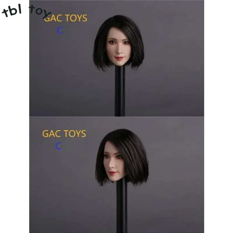 Масштаб 1/6 азиатская звезда Lin китайская голова лепка черная короткая для резьбы