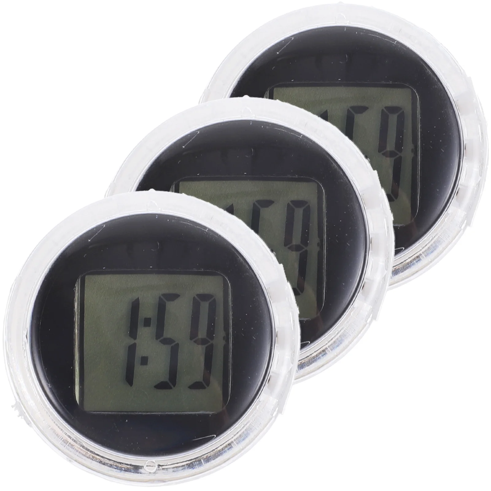

3pcs Mini Motorcycle Clocks Waterproof Stick-On Digital Clock for Motorcycle Car