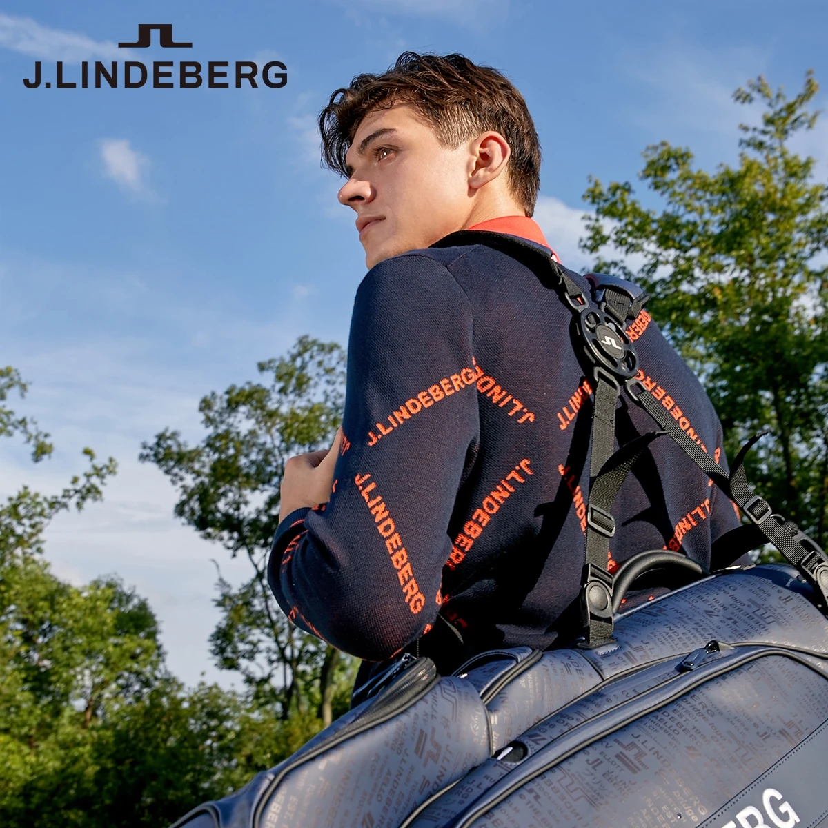 Autumn winter men golf sweater 2022 leisure sports lining round neck warm sweater