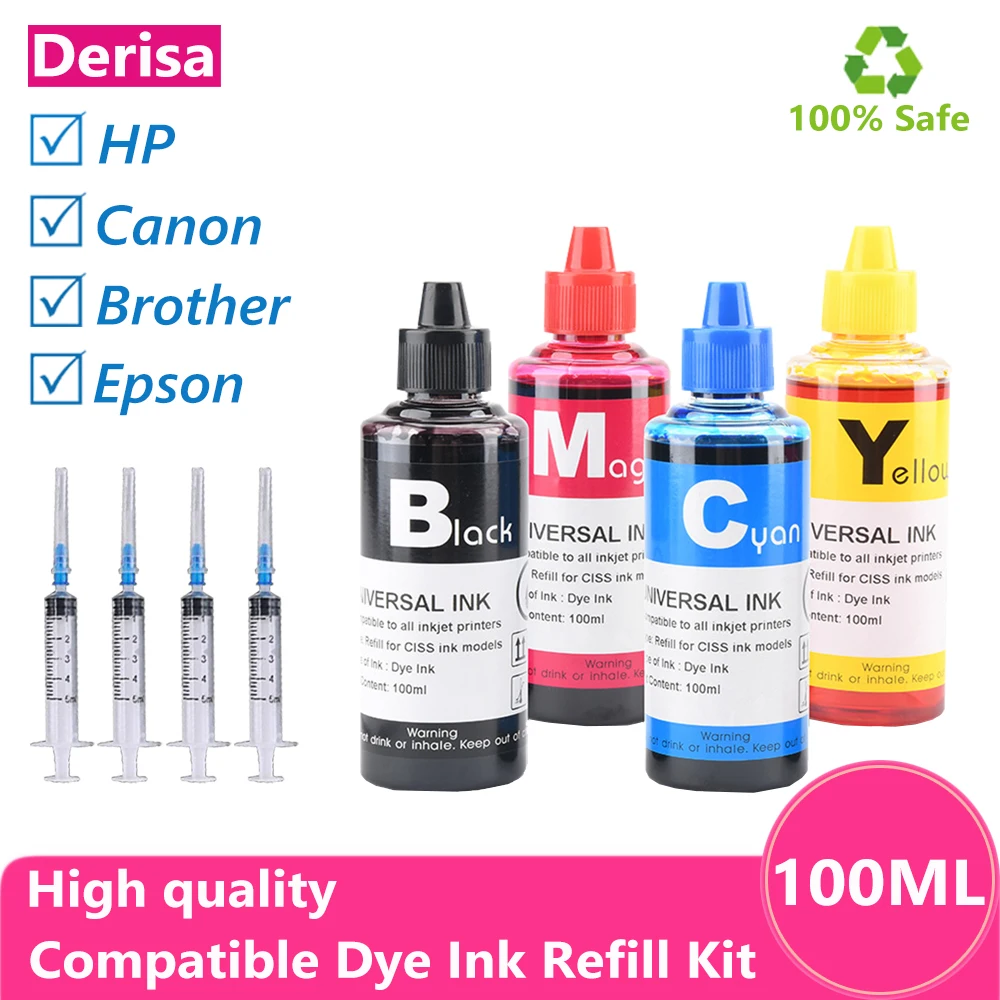 

Dye Ink Kit for Canon PG245 CL246 PG445 CL446 PG440 CL441 PG545 CL546 PG510 CL511 PG540 CL541 XL Ink Cartridge Refill Ink Kit