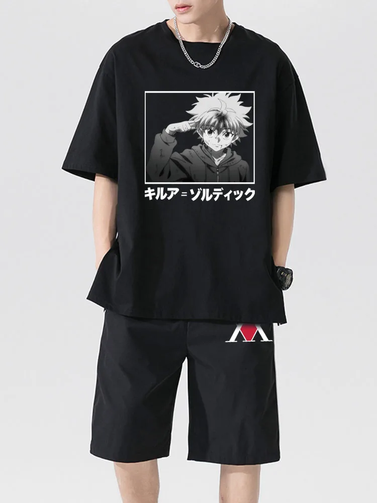 X Hunter T-shirt Set Casual Shorts Tracksuit Anime Print  Men's Sets 、Sweatshirts Sweatpants Summer Sportswear Clothing
