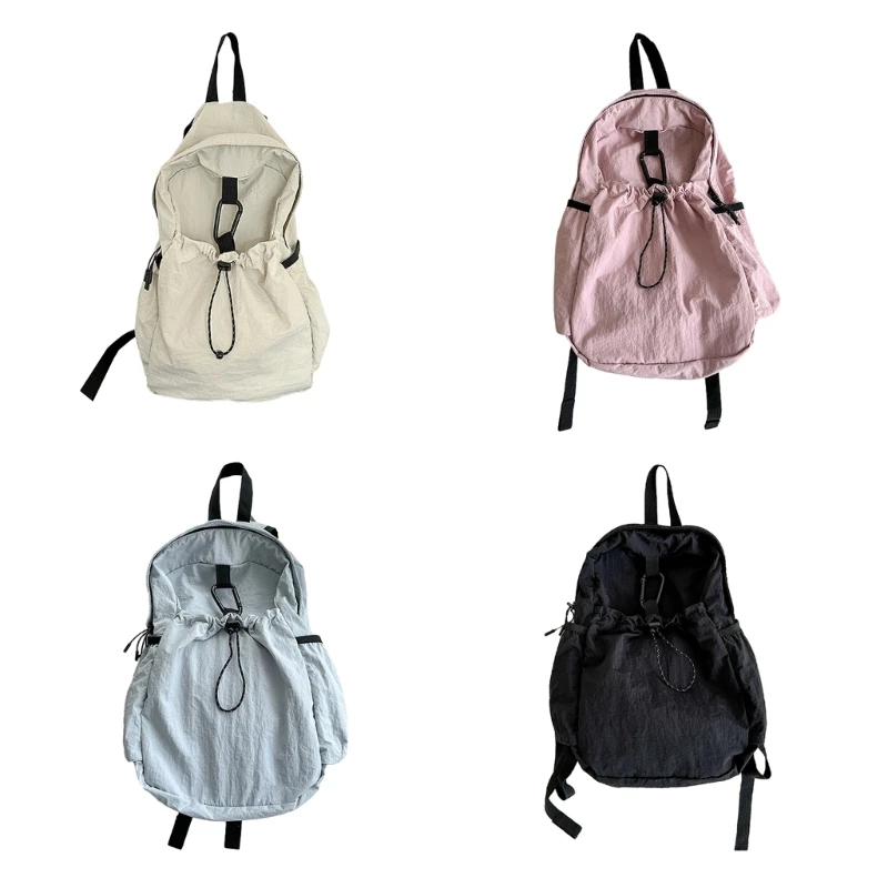 

2023 New Drawstring Backpack Versatile Pack for Women Girl Student Travel School Pack Korean Style Shoulder Bag Large Capacity