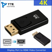 1080p display port displayport to hdmi compatible adapter 4k male dp2hdmi female video audio converter for pc laptop projector
