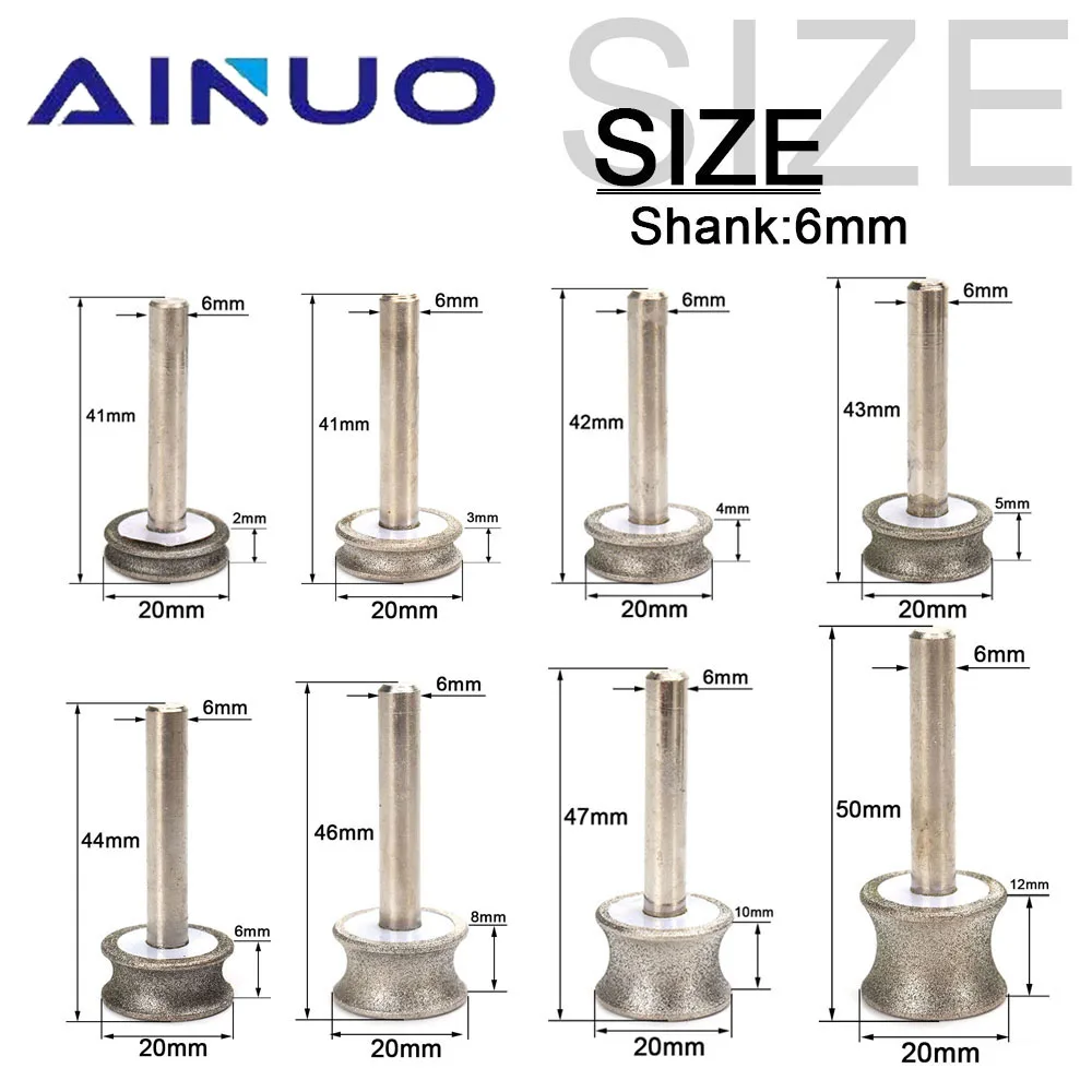 Вогнутое алмазное абразивное колесо Круглый шлифовальный круг из стекла дуговая