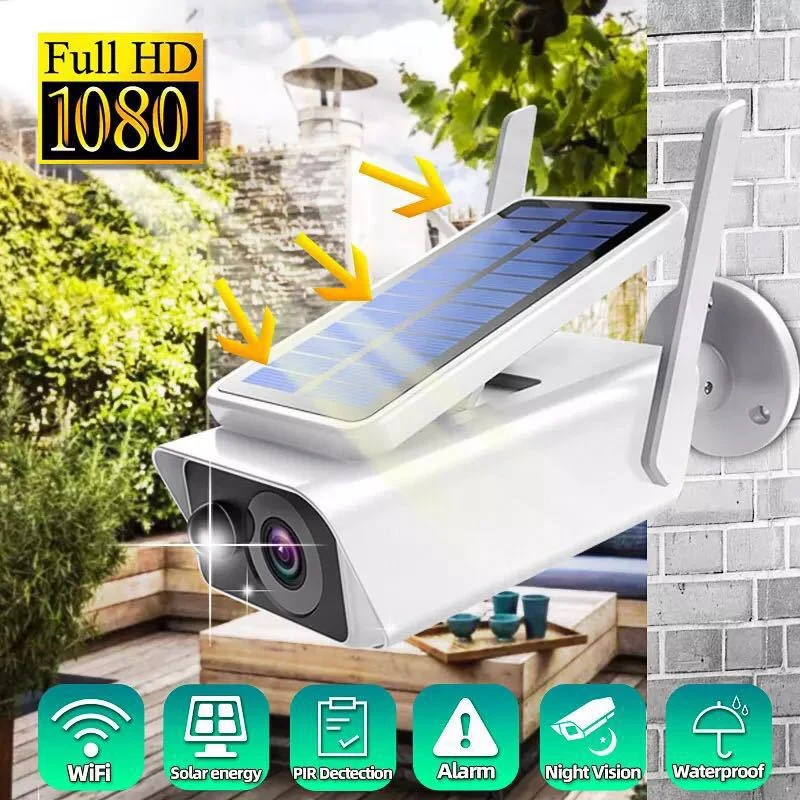 

1080P Solar IP Camera Wifi Solar Powered Home Security Camera PIR Video Intercom Motion Detection Surveillance Camera