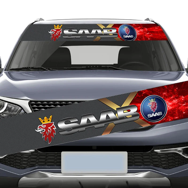 

Наклейка на лобовое стекло автомобиля из углеродного волокна для SAAB PhoeniX SONETT 1993 9-3 1995 9-5 97 97x96 9-x 900 9-4x 99 92 9000