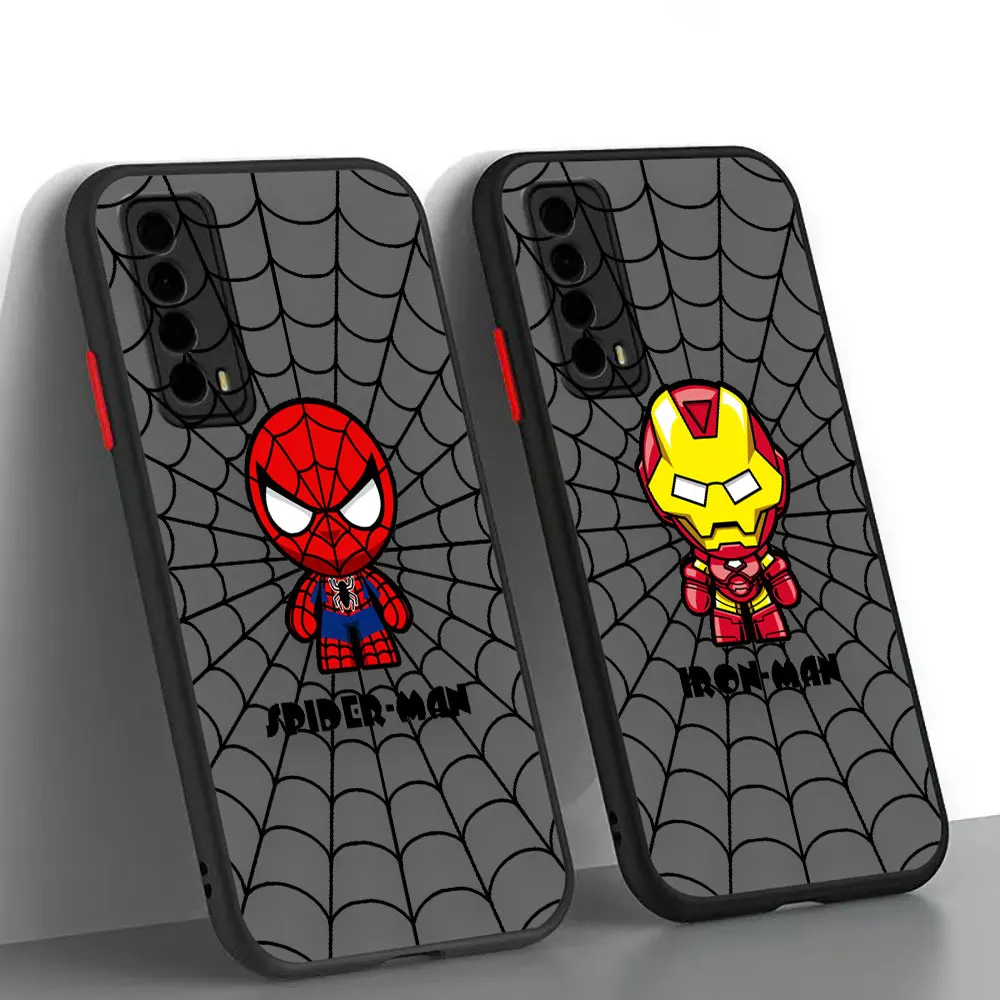 

Matte Case Funda For HUAWEI NOVA 4 5 5I 6 4G 5G 7 7I 8 8SE 10 P40 P50 MATE 40 PRO PLUS Case Cartoon Avengers Spider Web Heroes