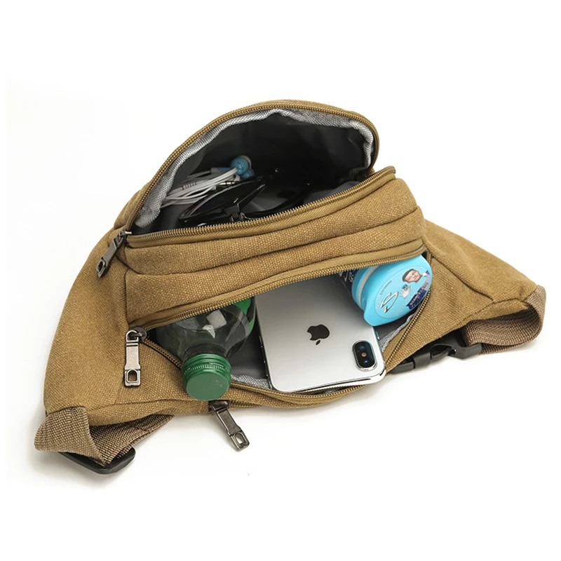 Custom Outdoors Travel Hip Bag Fanny Bag Tactical Fanny Pack Sports Cross Body Waist Chest Canvas Sling Bag For Men