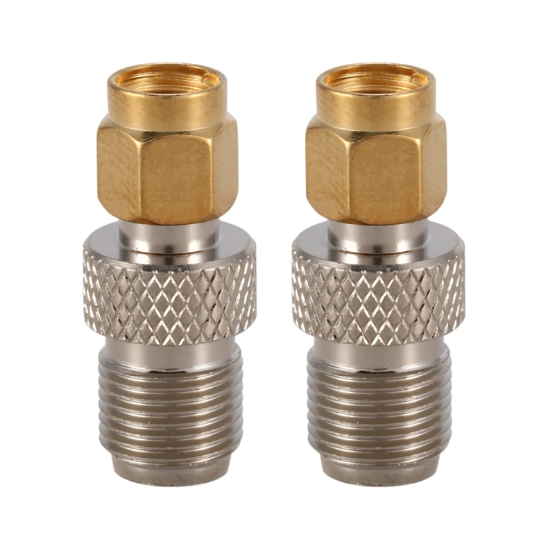 

2X RF Coaxial Coax Adapter RP-SMA Male To F Female,Silver