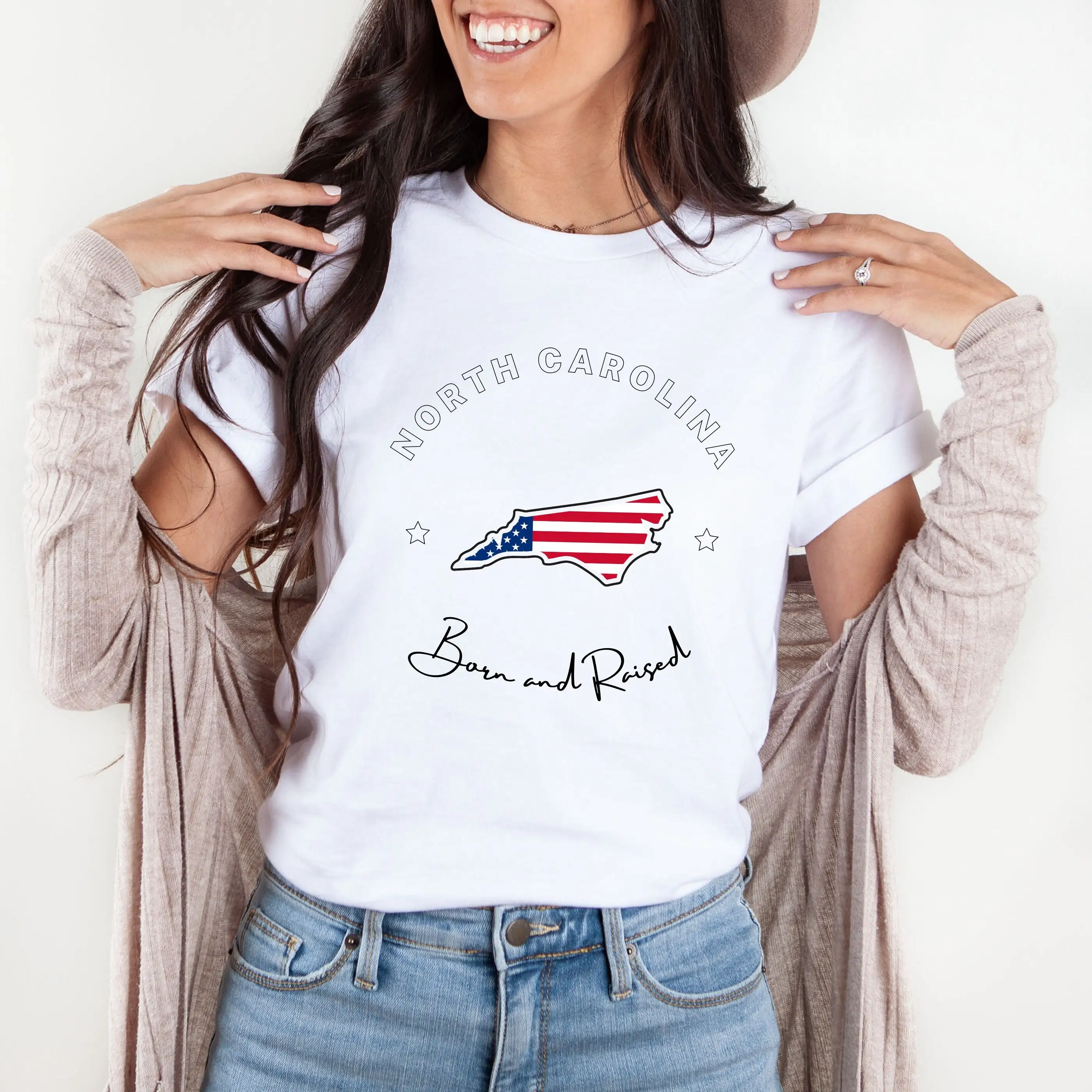 Рубашка Северной Каролины футболка подарок для дома государствен подарков