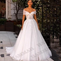 hammah modern aline wedding dresses appliques pleat fashion bridal gown sposa vestidos bride party gown robe de mari%c3%a9e