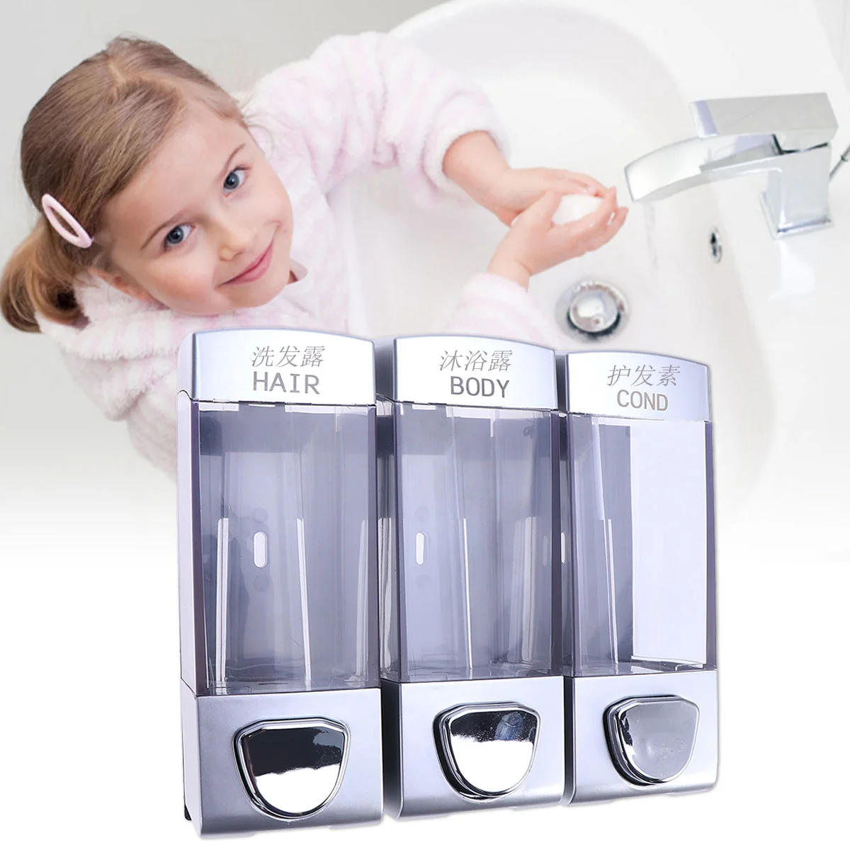 

Dispenser Soap Bottle Pump Shower Chamber Shampoo Mount Lotion Hand Bottles Travel Conditioner Wall Bathroom 3