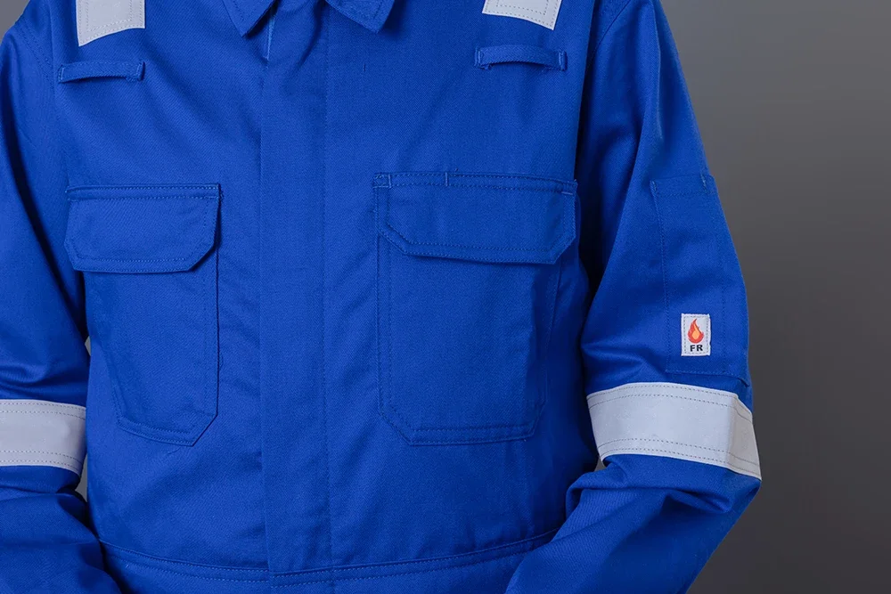 Растягивающаяся хлопковая нейлоновая одежда NFPA 2112 флуоресцентная рабочая