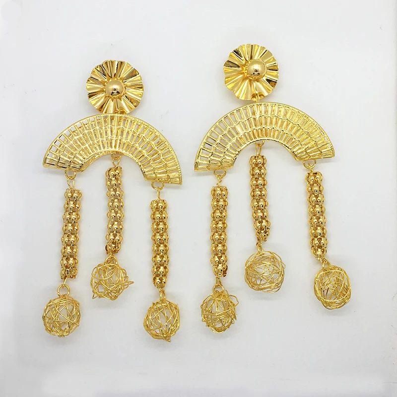 Длинные висячие серьги в богемном стиле бусины африканском медные свадебные и