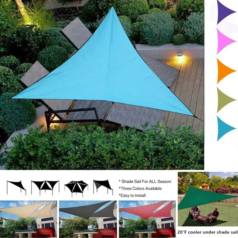 

Водонепроницаемый треугольный солнцезащитный козырек 3 м, навес от солнца для сада, патио, бассейна, тент для паруса, палатка для кемпинга и ...