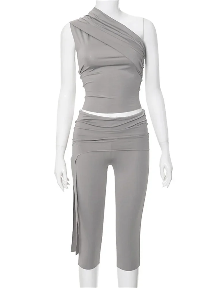 Повседневный Женский комплект из 2 предметов брюки лоскутный плиссированный