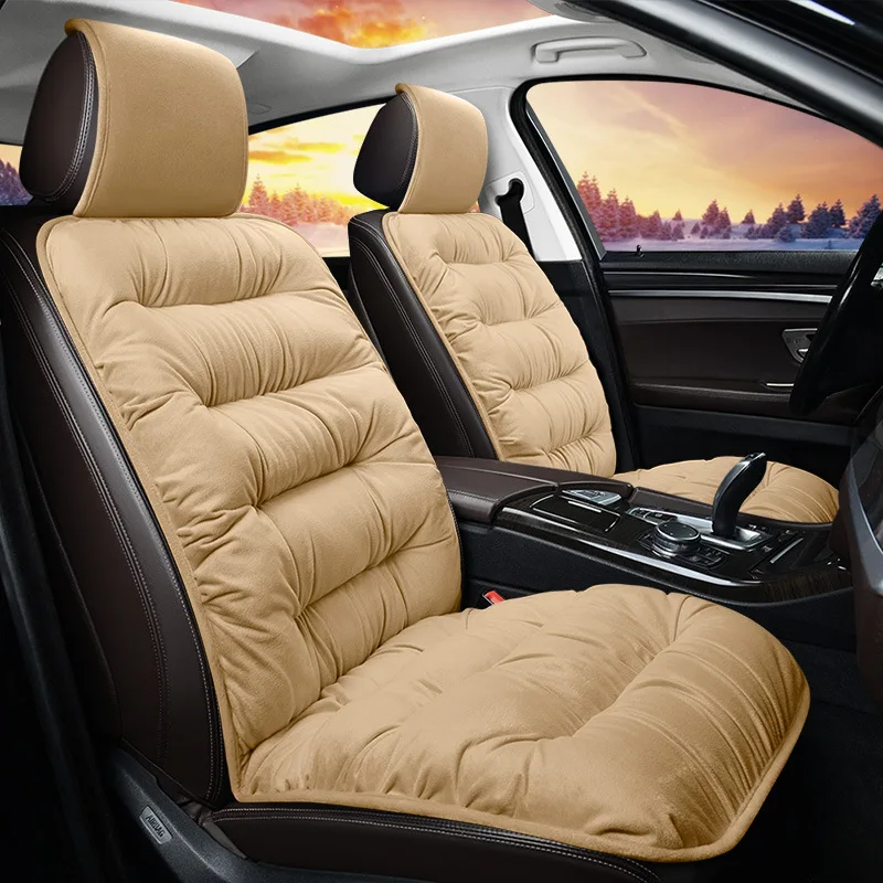 

Original Winter Warm Cushion Soft Non-Slip Pad Car Seat Cushion Thick Velvet Car Seat Cover Automotive Interior Accessories