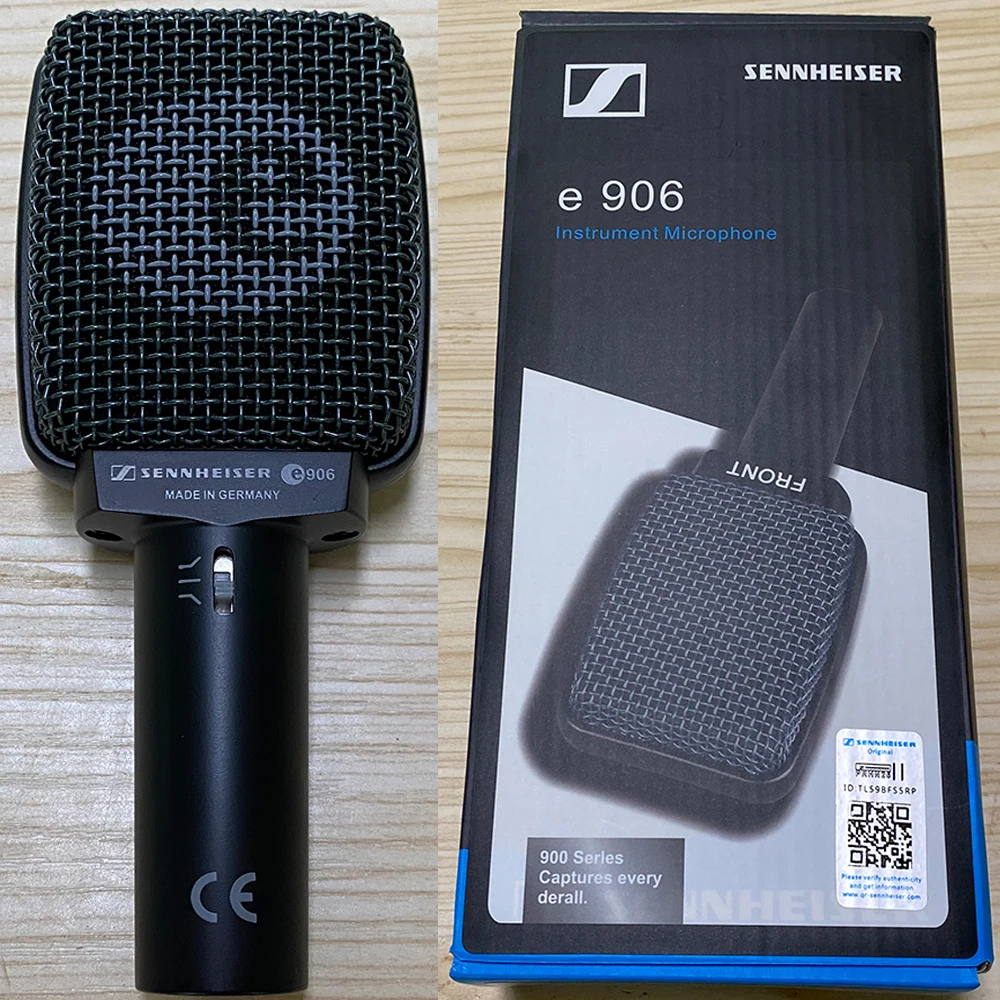 Sennheiser E906 Instrument microphone Super-cardioid High quality E906 with switchable presence filter for drums guitar