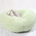 Длинная плюшевая кровать для собак, домашний коврик для собак, зимний теплый мягкий длинный плюшевый лежак для кошек, переносная кровать для домашних животных