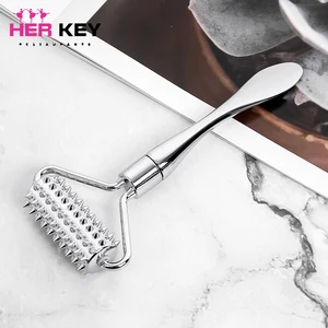 Stainless steel pointed roller spatula massage ball stone face roller massager to improve neck facia in USA (United States)