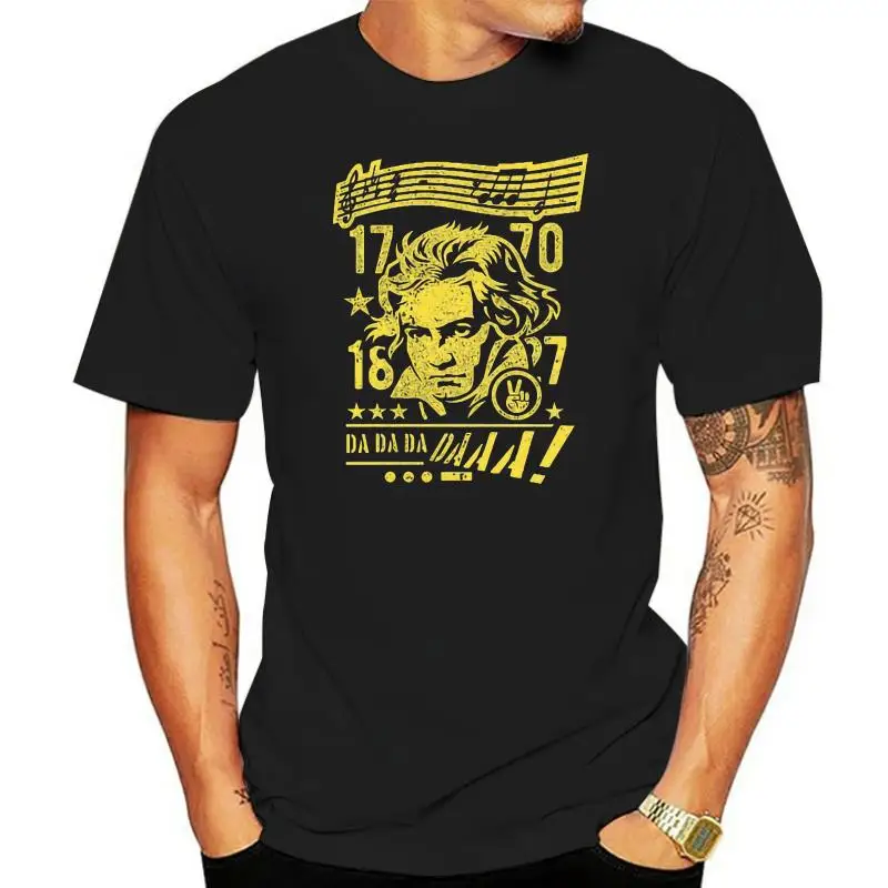 

Men's Beethoven's Fifth T-Shirt Composer Classical Symphony Novelty O Neck Short Sleeve Clothes Cotton Tee Shirt T Shirt