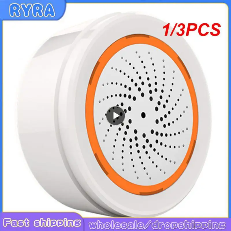 

1/3PCS Tuya Smart Sound Light Siren Sensor 90dB Life Siren Home Security System Tuya Gateway Hub, Used With Alexa