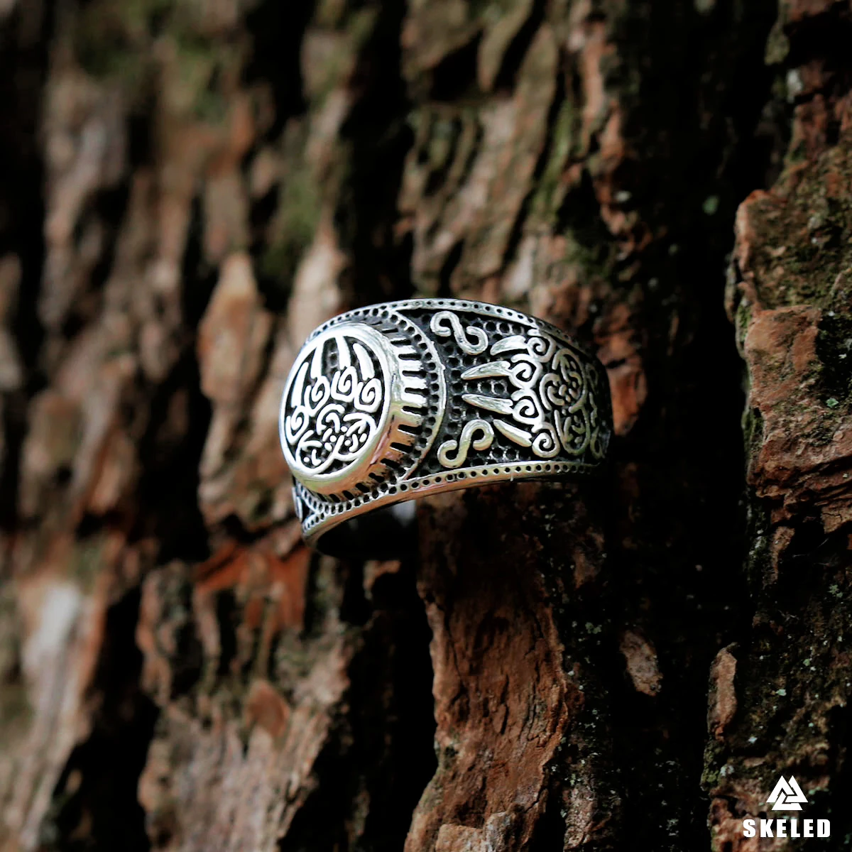 

Nordic Viking Bear Claw Ring Men's Stainless Steel Wolf Claw Celtic Knot Amulet Rings Hip Hop Fashion Vintage Jewelry Wholesale