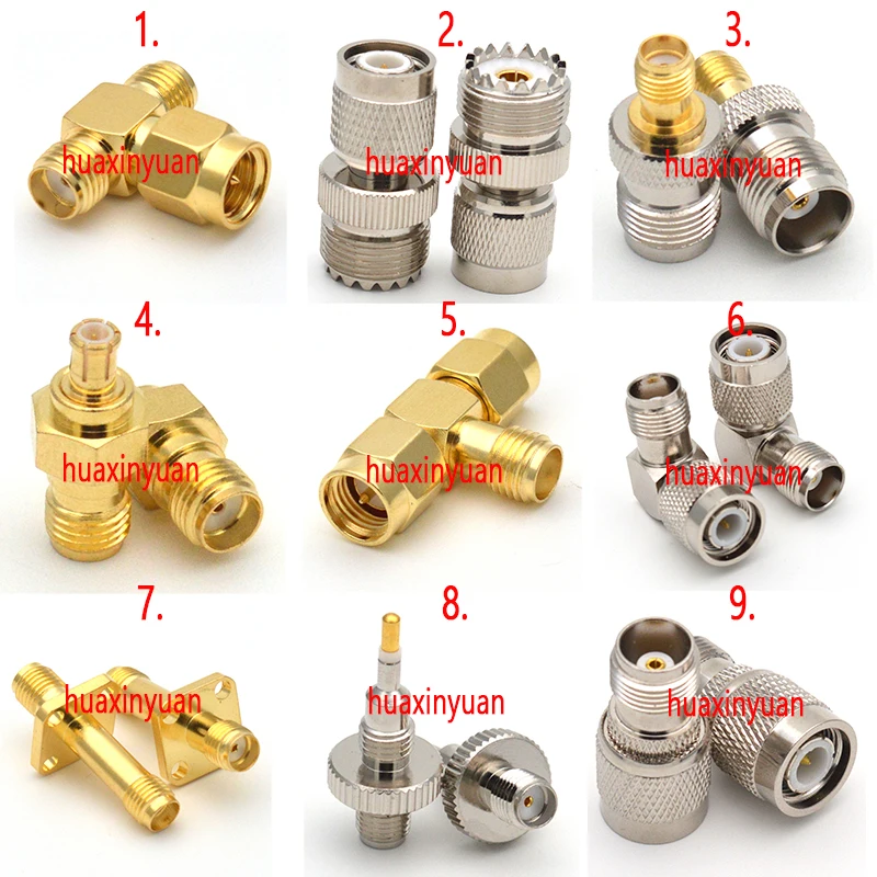 2 шт., штекер TNC-гнездо UHF, RF адаптер SMA-TNC SMA-BNC SMA-MCX SMA-SMB SMA-MMCX SMA female для проверки головки GP88S pin