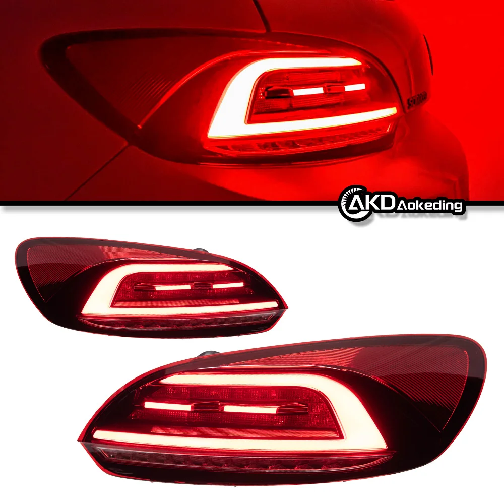 Фото Автозапчасти для VW Scirocco: задний фонарь 2009-2014, полностью светодиодный, стильный дизайн, светодиодные ходовые огни, последовательные сигналы, аксессуары для автомобиля, модифицированные. №3