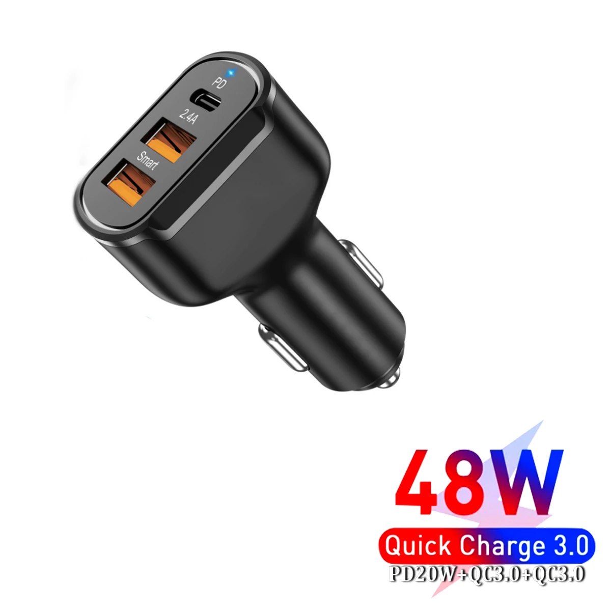 Автомобильное зарядное устройство QC 3 0 с USB-портами универсальное для телефона