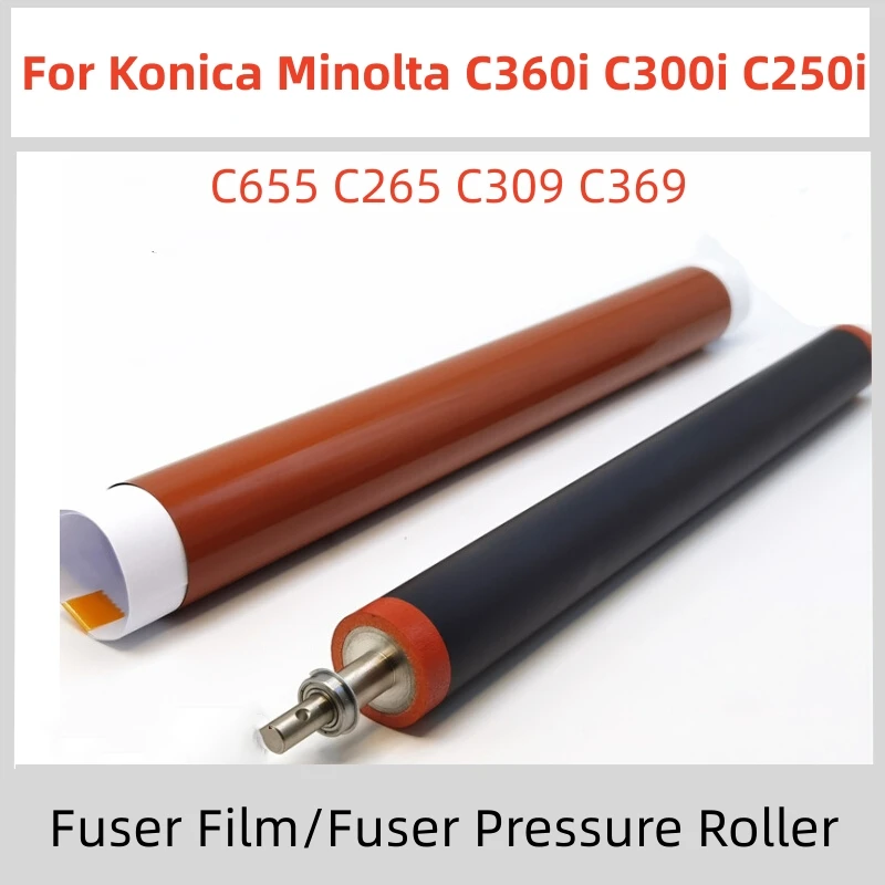 C360i Fuser Fixing Film Sleeve Belt Fuser Lower Pressure Roller For Konica Minolta Bizhub C360i C300i C250i C655 C265 C309 C369