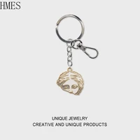 hmes fashion portrait keychain japanese and korean accessories design sense men and women bag key ring couple pendant gift