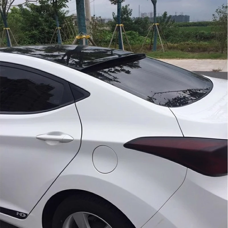 Спойлер из углеродного волокна для Hyundai Elantra 2012 2013 2014 2015 черный/белый цвет спойлер - Цена: 1639