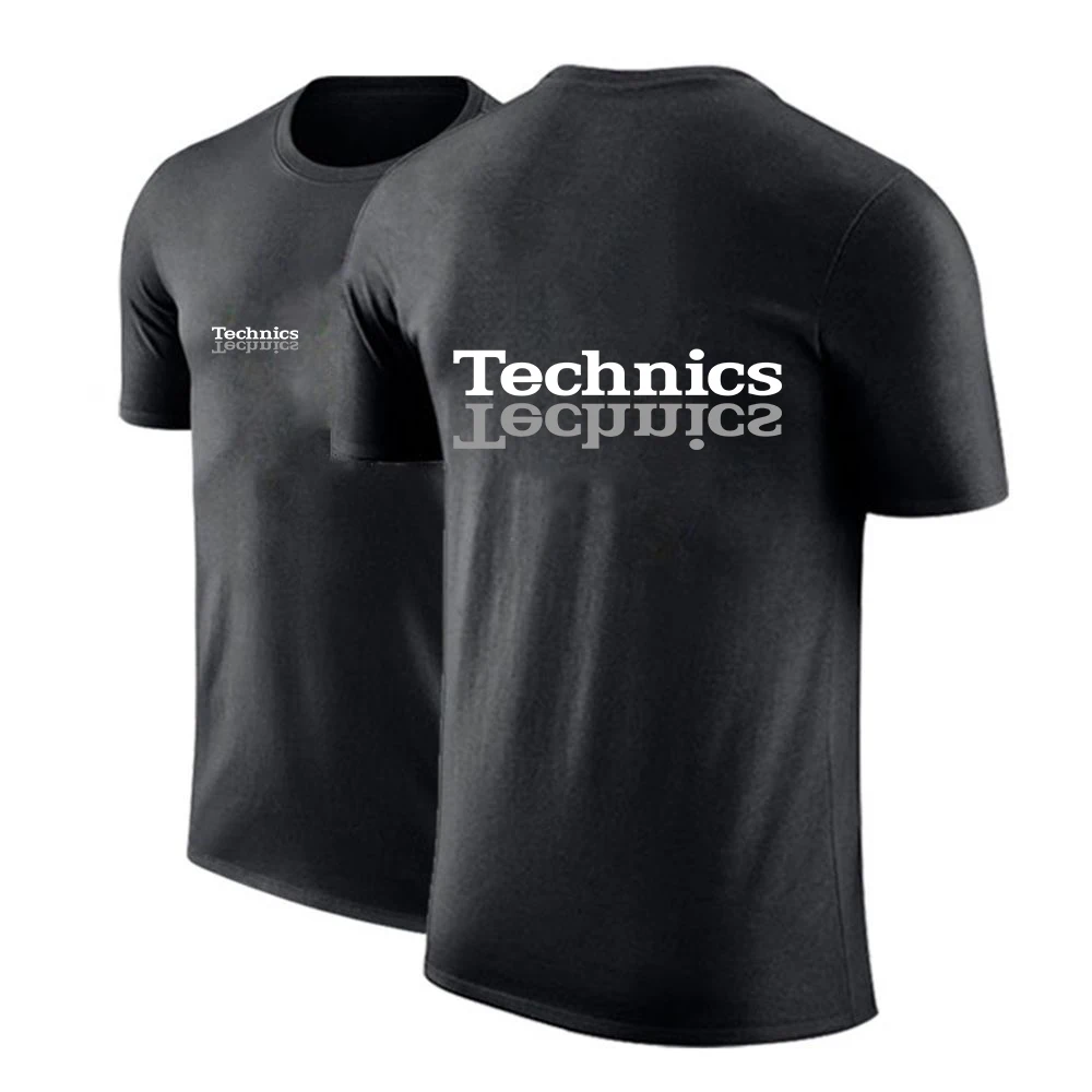 2022 Technics  Men Dj 1200 Turntable Music  Solid Color  Print Fitness T-shirts Outdoor Running Sport Short-Sleeved Tops