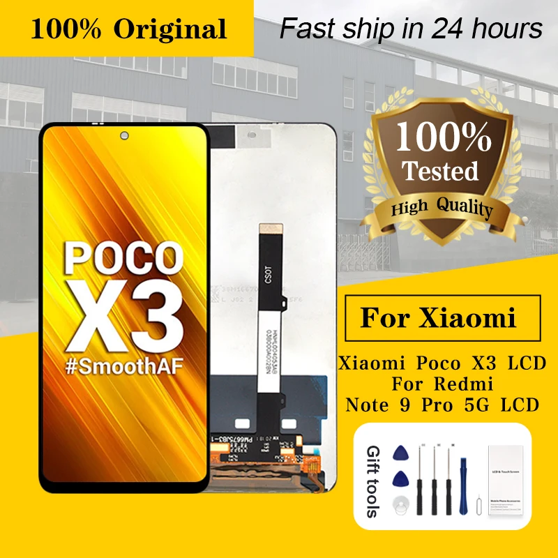 

1Pcs 6.67 Inch For Xiaomi POCO X3 Lcd Touch Panel Digitizer Assembly For POCO X3 Pro Display M2007J20CG Screen With Tools