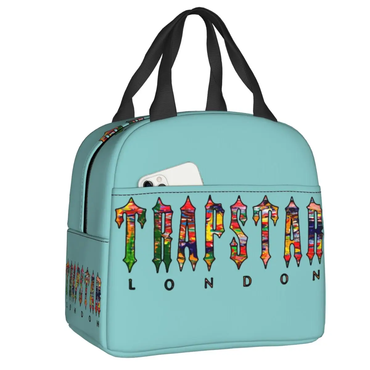 

Трапециевидная лондонская сумка для обеда для пикника на открытом воздухе, термоохлаждающая Изолированная коробка для бенто, женская, детс...