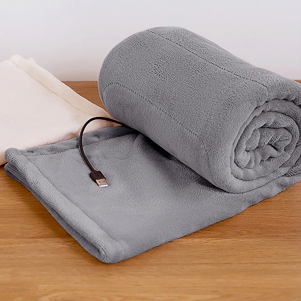 Winter Thermal Soft Foldable Electric Blanket Sofa Bedroom Washable Warm USB Heating Blanket Car Home